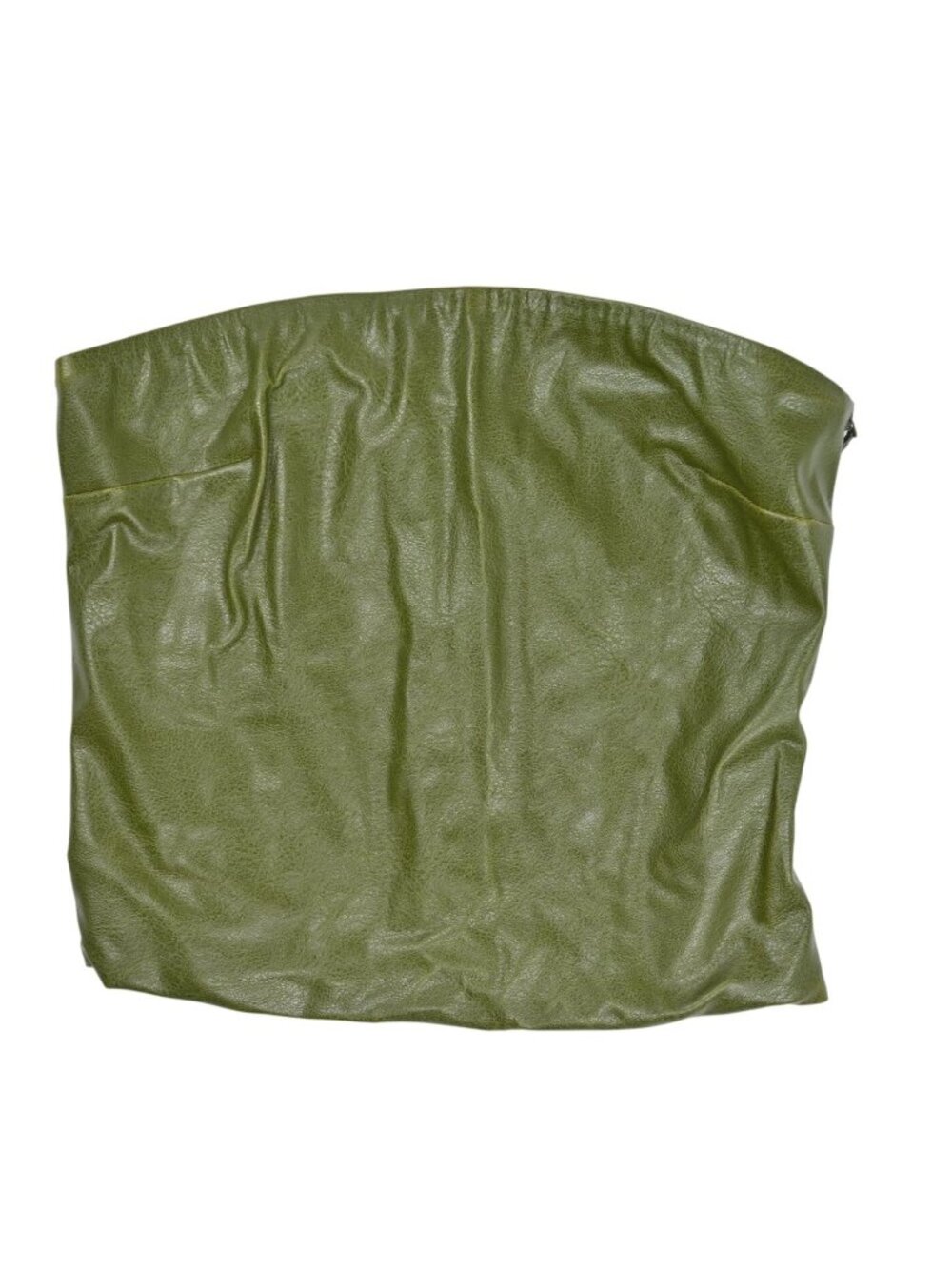 Cultnaked Killa Bandeau Top in Peridot Green Faux Leather